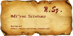 Móroc Szixtusz névjegykártya